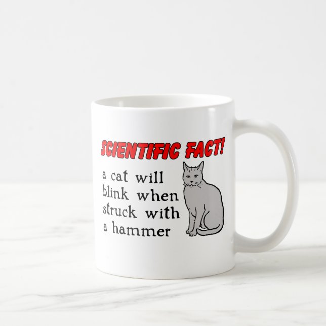 Café Taza Divertida Martillo de Gato Humor (Derecha)
