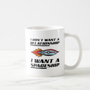 Café Taza Divertida Nave Espacial de la Relación