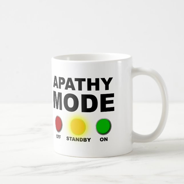 Café Taza divertida o taza de viaje en modo apatía (Derecha)