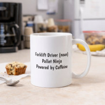 Taza divertida para conductor de montacargas con n