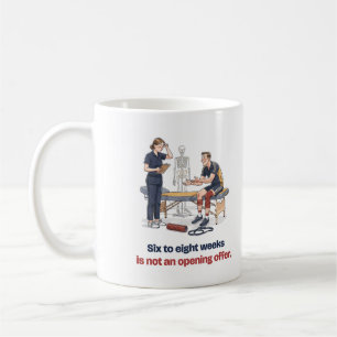Café Taza divertida para fisioterapeutas de seis a ocho