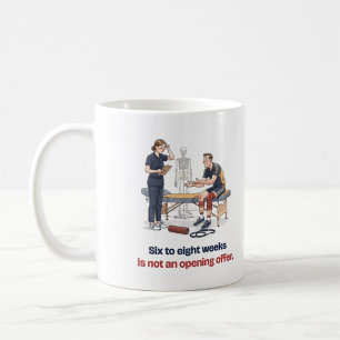 Café Taza divertida para fisioterapeutas de seis a ocho