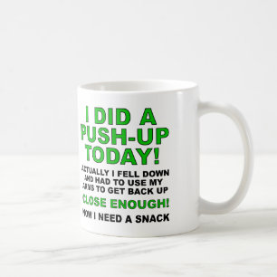 Café Taza divertida para hacer flexiones o taza de viaj