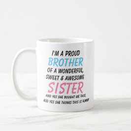 Café Taza divertida para hermano, regalo de hermano de 