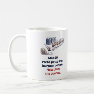 Café Taza divertida para maratón de la línea de Porta-P
