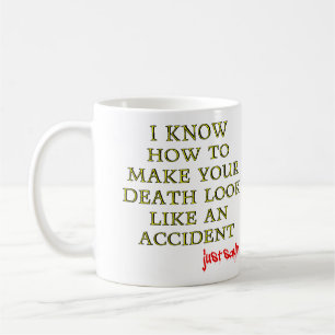 Café Taza divertida para muerte accidental o taza de vi