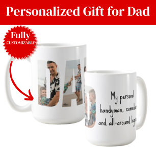 Café Taza divertida para papá – Hombre de las manos, co