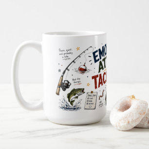 Café Taza divertida para papá pescador   Humor de caja 