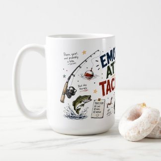 Café Taza divertida para papá pescador | Humor de caja