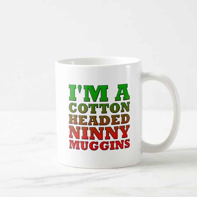 Café Taza Divertida para un Tonto de Cabeza de Algodón (Derecha)
