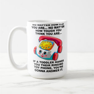 Café Taza Divertida para Viajes de Teléfono para Niños 