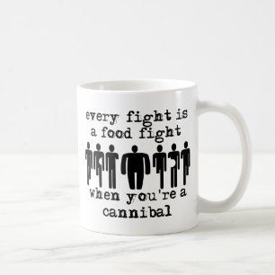 Café Taza Divertida Pelea de Comida Caníbal Humor