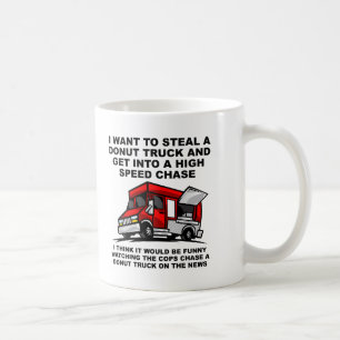 Café Taza Divertida Persecución de la Policía de Donut