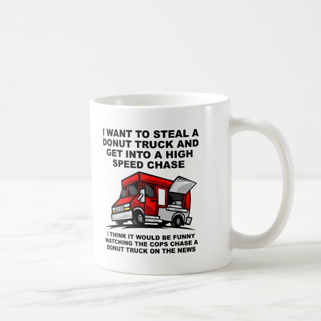Café Taza Divertida Persecución de la Policía de Donut (Derecha)