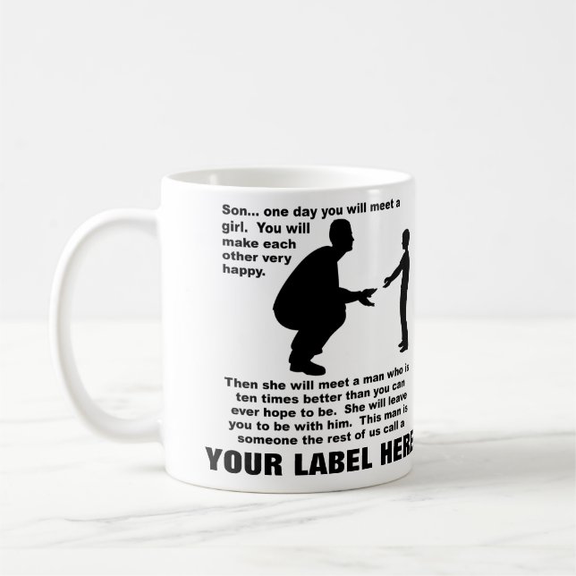 Café Taza Divertida Personalizable de Consejos Paternal (Izquierda)