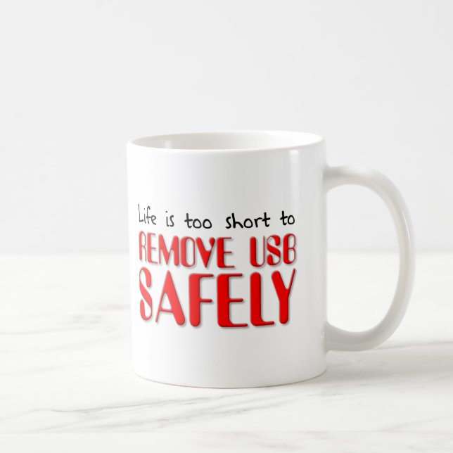 Café Taza Divertida Quitar USB de Forma Insegura (Derecha)