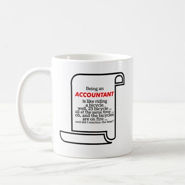 Café Taza divertida Rolls de papel que es un contable (Izquierda)