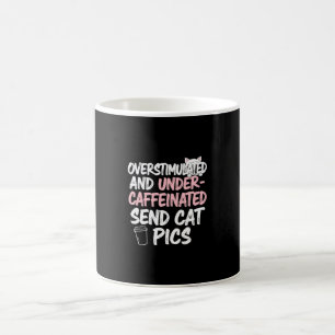 Café Taza Divertida Sobrestimada Enviar Fotos de Gatos