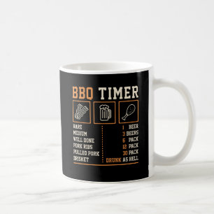 Café Taza divertida temporizador BBQ niveles de parrill