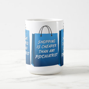 Café Taza Divertida Terapia de Compras