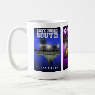 Café Taza doble de la cubierta de libro (y mi)