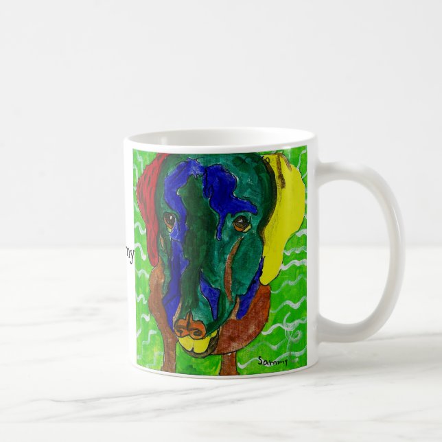 Café Taza doble del perrito de Sammy (Derecha)