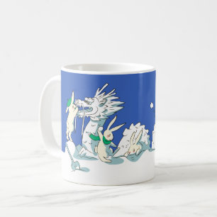Café Taza Dragón de Nieve y Conejos