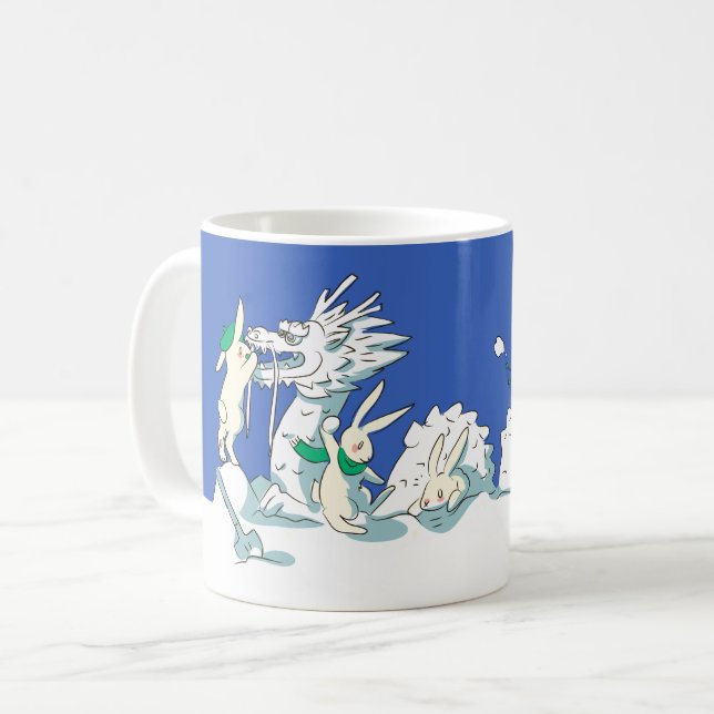 Café Taza Dragón de Nieve y Conejos (Anverso izquierdo)