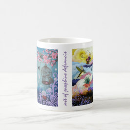 Café Taza dual de las pinturas de Josephine DeFrancis