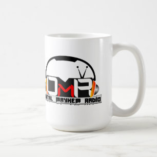 Café Taza dual del logotipo de la radio de la