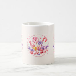 Café Taza dulce y colorida para fanáticos de los dulces