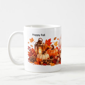 Café Taza editable de otoño adorable de Nubi