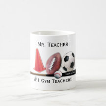 Taza Editable del profesor de gimnasio #1