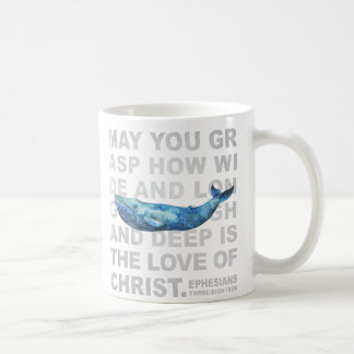 Café Taza efesia de la ballena de la acuarela de la