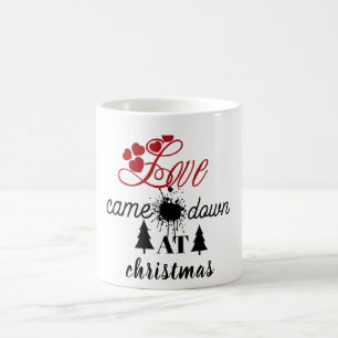 Café Taza 'El Amor Llegó en Navidad' con Huella de Pata