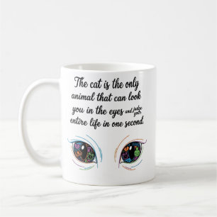 Café Taza "El Juez Gato" — Frase Divertida de Ojos de G