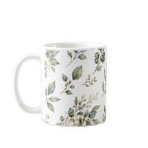 Taza elegante botánica de eucalipto