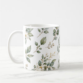 Café Taza elegante botánica de eucalipto