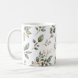Café Taza elegante botánica de eucalipto