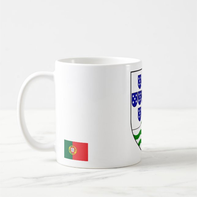 Café Taza elegante con el escudo de India Portuguesa (Izquierda)