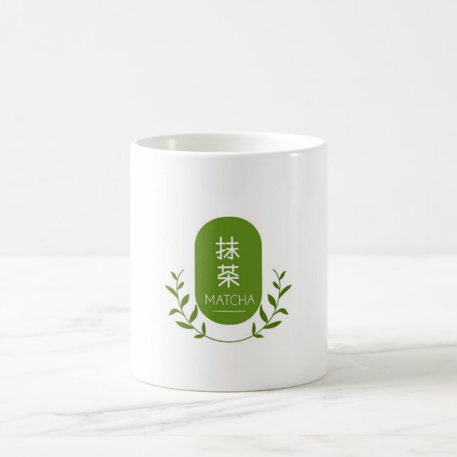 Café Taza elegante de bebida de matcha (Centro)