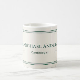 Café Taza elegante de color verde bosque personalizada 