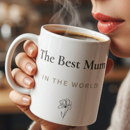 Café Taza elegante del Día de la Madre | Taza floral mi