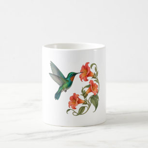 Café Taza Emerald Hummingbird y Flores de Trompeta de C