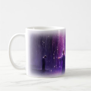Café Taza emocional de despertar surrealista Lluvia Mor