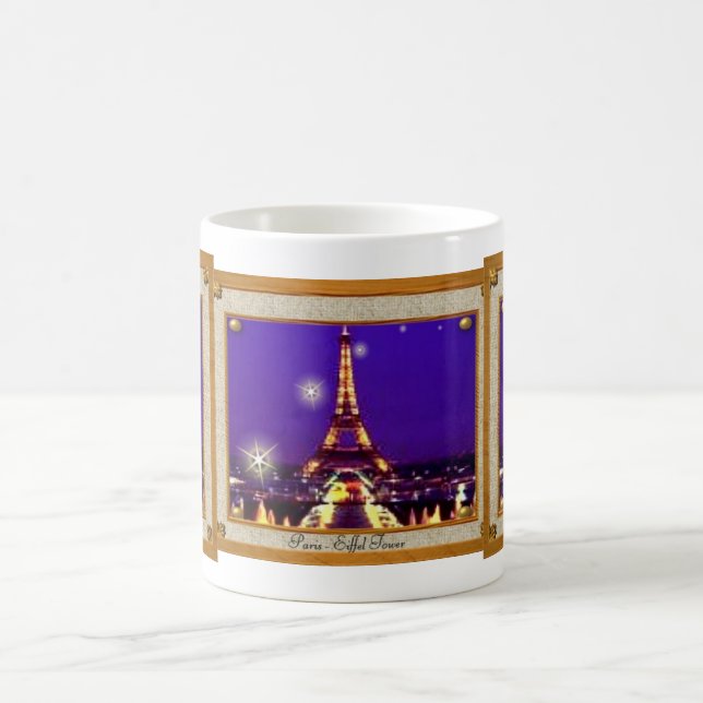 Café Taza enmarcada de la torre Eiffel (Centro)