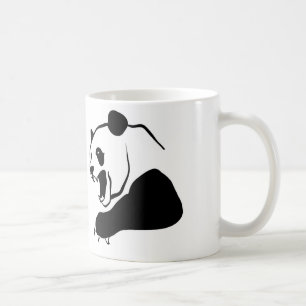Café taza enojada de la panda