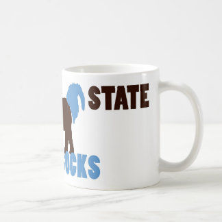 Café Taza enorme de los gallos de pelea del estado