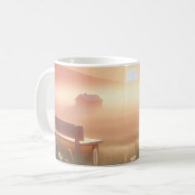 Taza Escena de Atardecer Soñador