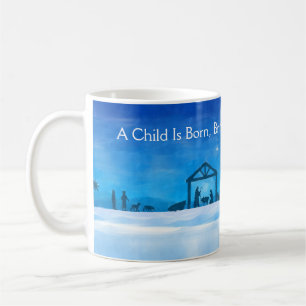 Café Taza Escena de la Natividad Noche Silenciosa 